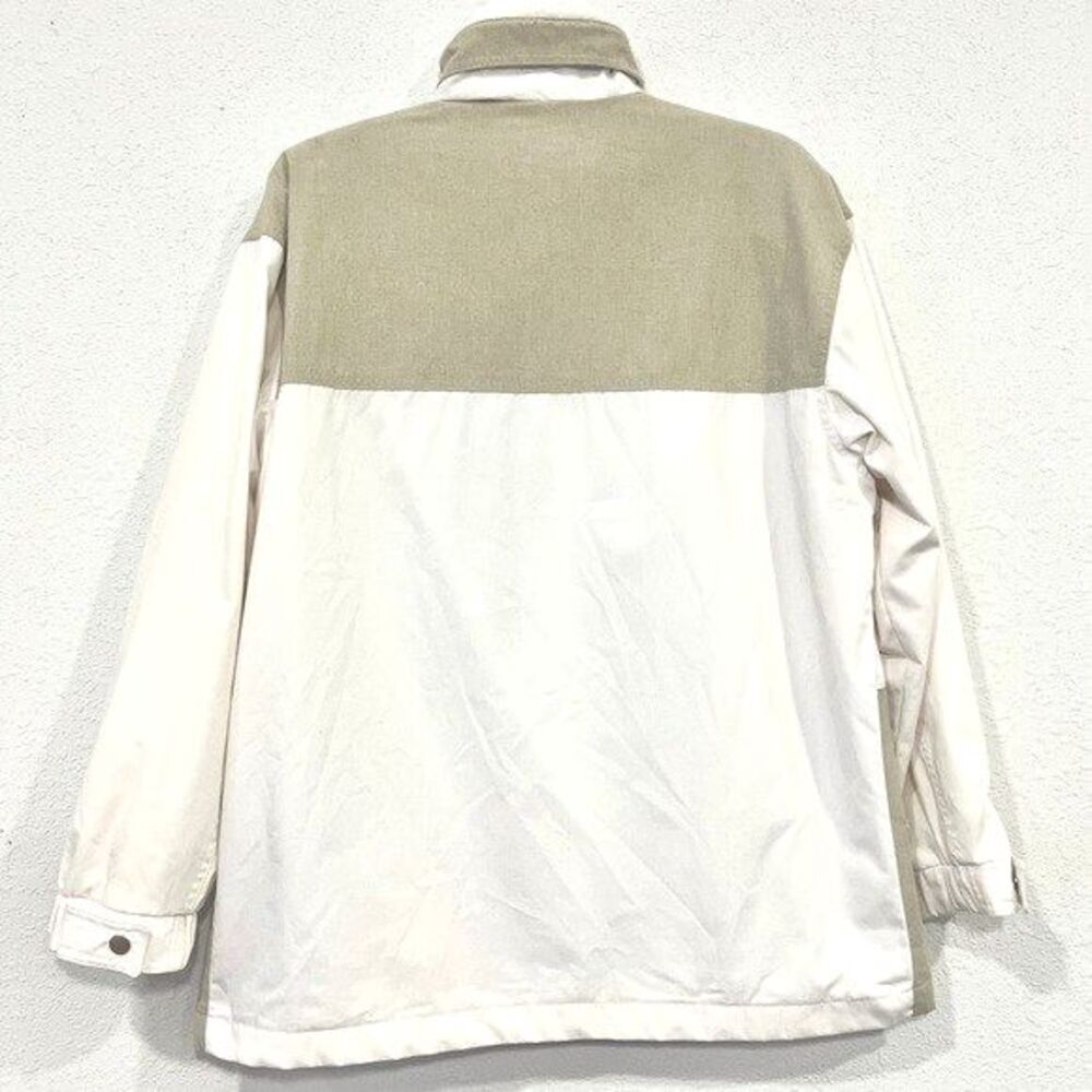 IZZI Outerwear Womens Beige and White Checkered Button Up Jacket Size Small - Picture 3 of 7